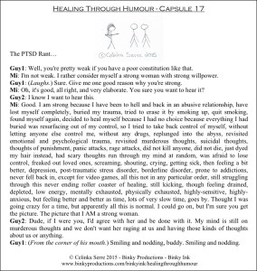 Healing Through Humour - Capsule 17 Celinka Serre - Binky Productions - Binky Ink